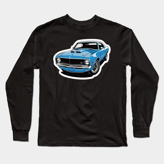 My blue Muscle Car Long Sleeve T-Shirt by Spazashop Designs